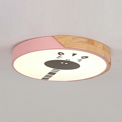 Cute Cartoon Animal LED Flushmount Ceiling Light for Kids Bedroom and Kindergarten