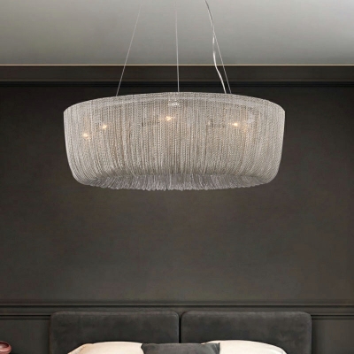Elegant Chandelier Lighting Fixtures Tassel Round Minimalism for Living Room