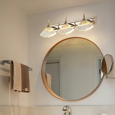 Metal LED Flush Mount Wall Sconce Minimalism Gold Elegant for Bathroom