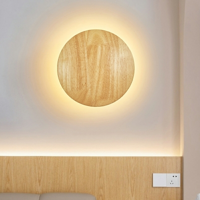 Minimalist Wood Warm Light Wall Sconces for Hallways and Bedrooms