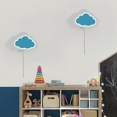 Cloud LED Wall Mounted Light Fixture Macaron Metal for Living Room Room