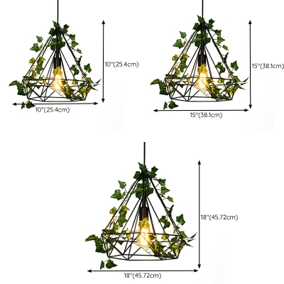 Industrial Style Creative Plant Decoration Pendant Lights for Bars and Restaurants