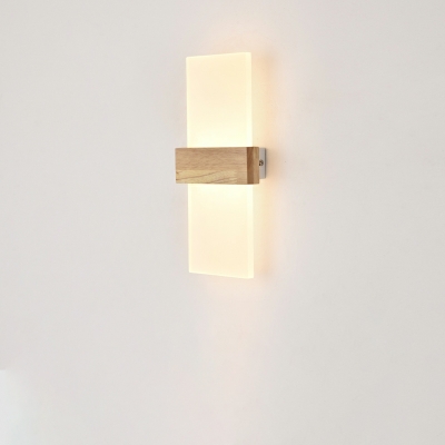 LED Japanese Style Creative Wooden Art Wall Lamp for Aisle and Bedroom
