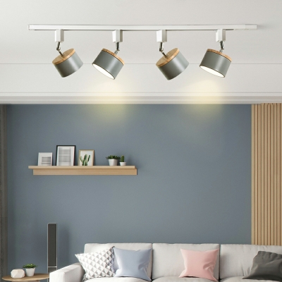 Macaron Semi Flush Mount Ceiling Fixture Modern Drum for Living Room
