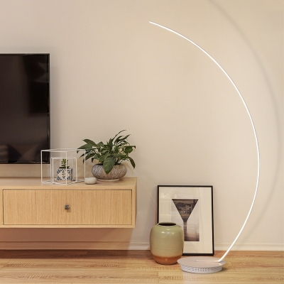 Metal Minimalism Floor Lamps Elagant LED Linear Basic for Living Room