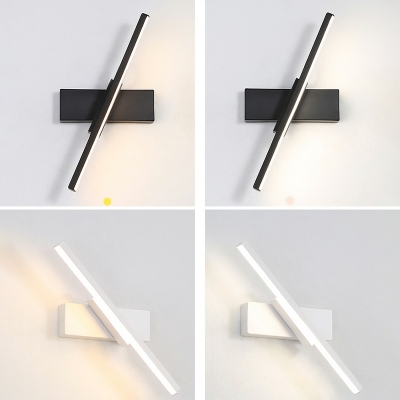 Minimalism Wall Mounted Light Fixture Basic Metal LED for Living Room