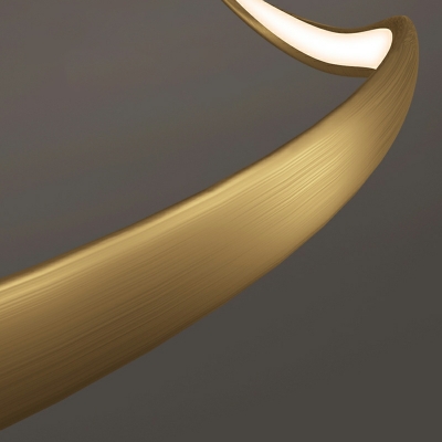 1 Light Minimalistic Style Ring Shape Metal Flush Mount Ceiling Light