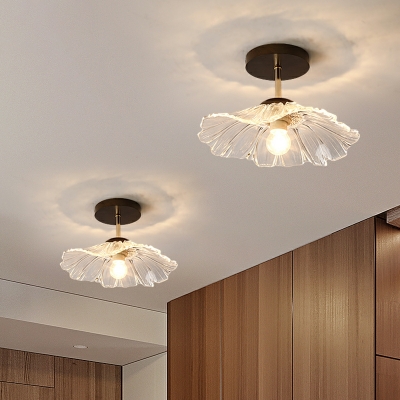 1 Light Traditional Style Geometric Shape Metal Flush Mount Chandelier Lighting