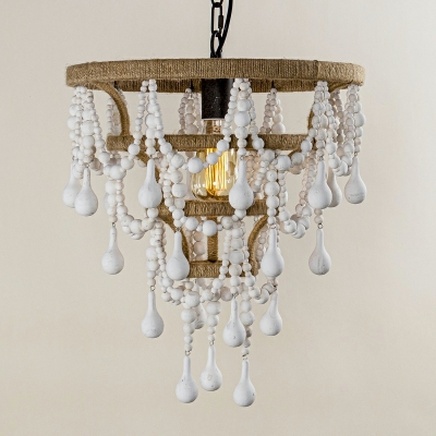 1 Light Traditional Style Waterfall Shape Metal Chandelier Light Fixture