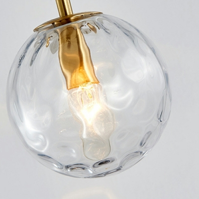 1 Light Warehouse Style Ball Shape Metal Pendant Lighting Fixtures