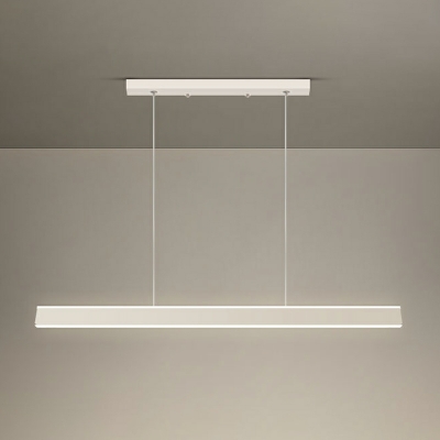 2 Lights Minimalistic Style Rectangle Shape Metal Pendant Lighting Fixtures