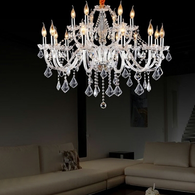 8 Lights European Style Candle Shape Crystal Chandelier Lighting Fixture