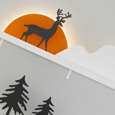 Cartoonm Animal Flush Mount Wall Sconce Metal LED Creative for Kid's Room