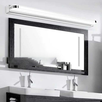 Chrome Wall Mounted Vanity Lights LED Linear Minimalism for Bathroom