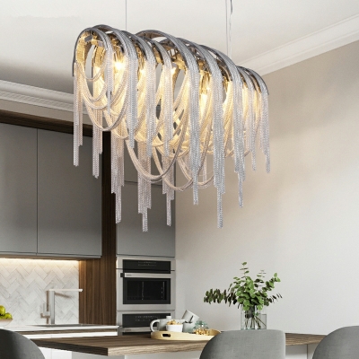 Contemporary Chandelier Lighting Fixtures Tassel Elegant for Living Room
