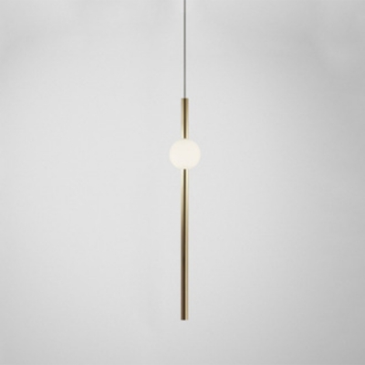 Contemporary Metal Hanging Pendnant Lamp LED Linear for Living Room