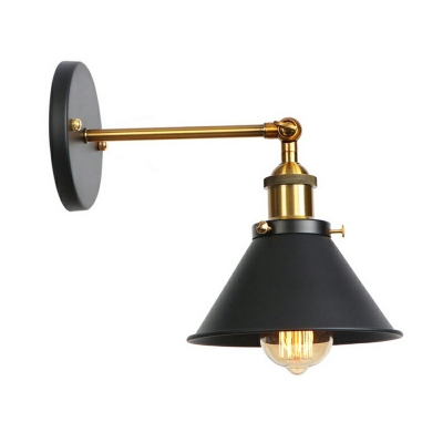 Vintage Flush Mount Wall Sconce Industrial Cone Basic for Living Room