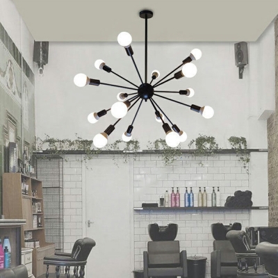 12 Lights Industrial Style Metal Chandelier for Dining Room and Living Room
