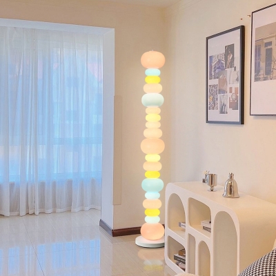 Nordic LED Romantic Glass String Floor Lamp in Candy Color for Bedroom