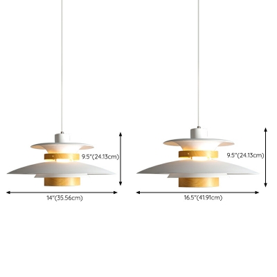 1 Light Danish Style Creative Aluminum Pendant Light for Restaurant and Bar