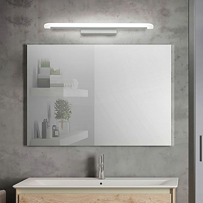 LED Simple Strip Acrylic Vanity Light in White for Bathroom and Bedroom