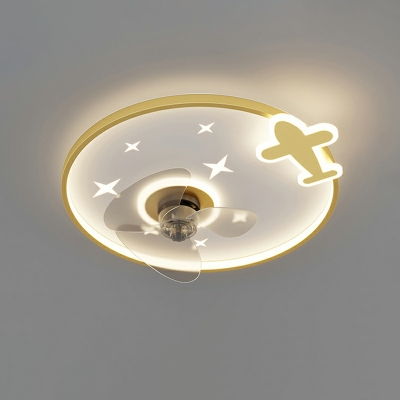 Creative Plane Shape Ceiling Fans Minimalism LED Basic for Kid's Room