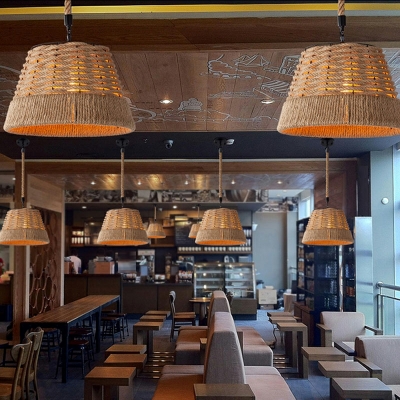 Industrial Style Cylindrical Pendant Light for Coffee Shop and Bar