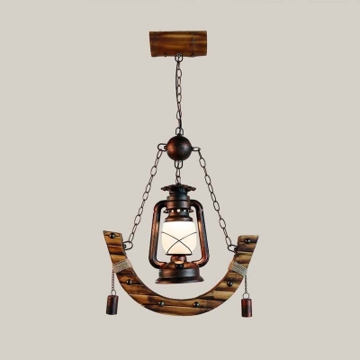 Industrial Style Retro Creative Wrought Iron Hanging Lamp for Restaurant and Bar
