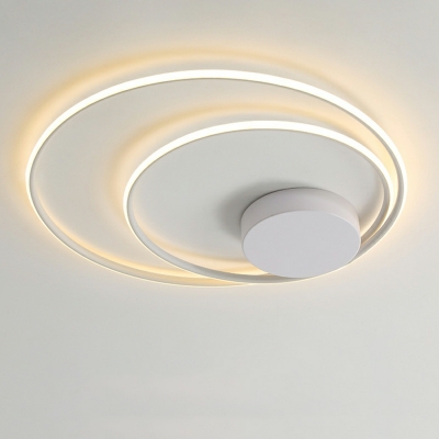 Modern Style Metal LED Flush Mount Light Fixture for Living Room
