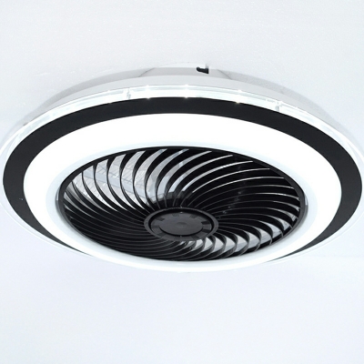 Contemporary Simple LED Round Shape Ceiling Fans Light for Living Room