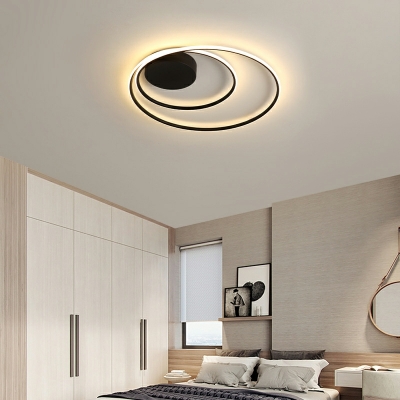 Modern Style Metal LED Flush Mount Light Fixture for Living Room