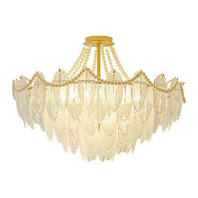 American Style Creative White Glass Chandelier Light for Living Room
