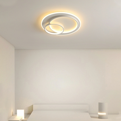 Line Shape Metal LED Flush Mount Light Fixture for Living Room