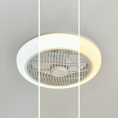 Simple LED Round Shape Metal Ceiling Fans Lighting for Living Room