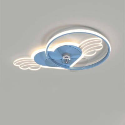 3 Lights Kids Style Airplane Shape Metal Flush Mount Ceiling Chandelier