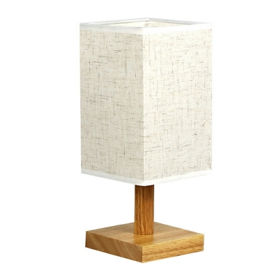 Modern Creative Art Lampshade Wood Base Table Lamp for Lving Room