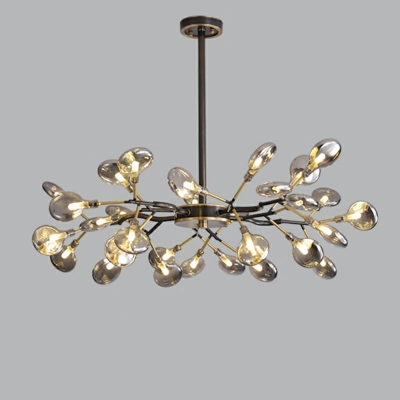 54 Lights Contemporary Style Firefly Shape Metal Island Chandelier Lights