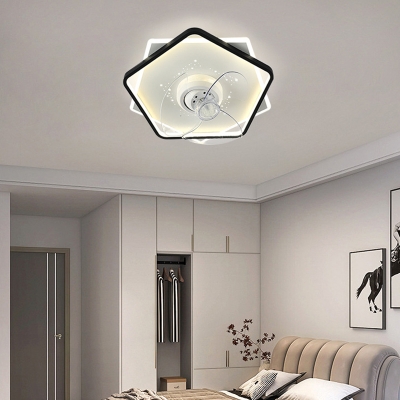 LED Creative Star Ceiling Mounted Fan Light for Bedroom and Living Room