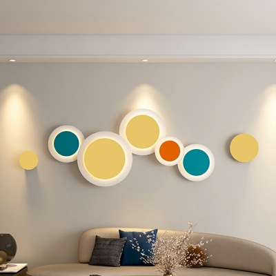 Modern Creative Macaron Wall Mount Fixture with Warm Light for Living Room and Bedroom