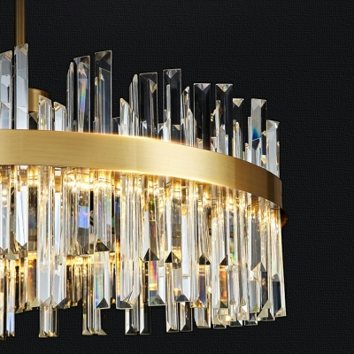 Modern Style Unique Crystal Shade Chandelier Light for Living Room