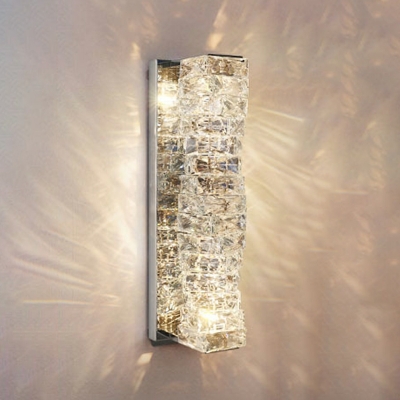 Post Modern Light Luxury Crystal Wall Mount Fixture with Neutral Light for Hallway and Bedroom