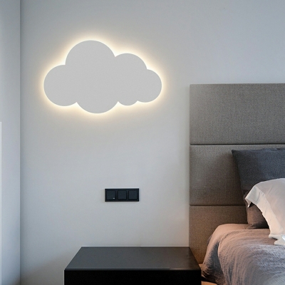 Simple Cloud Acrylic Wall Light with Led for Children's Room