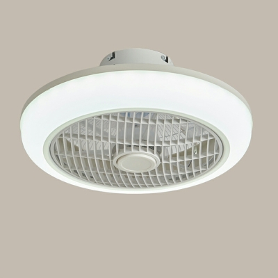 Simple LED Round Shape Metal Ceiling Fans Lighting for Living Room