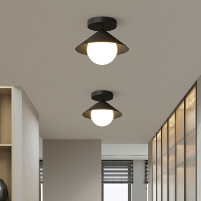 1 Light Modern Style Metal Flush Mount Light Fixture for Living Room