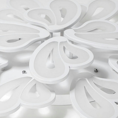 15 Lights Minimalistic Style Heart Shape Metal Flush Ceiling Light Fixtures