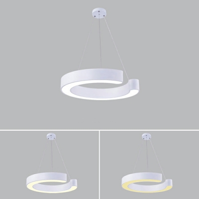 Modren Style Simple Led C-shaped Pendant Light for Office and Living Room