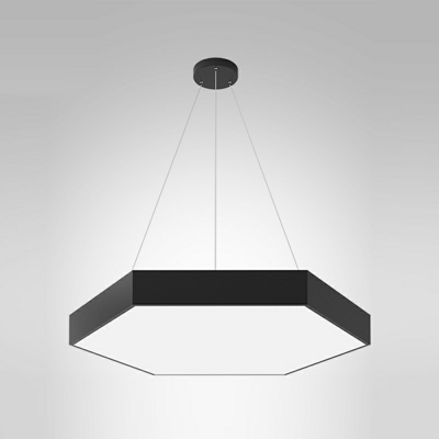 Contemporary Simple LED Hexagon Shape Pendant Light for Living Room