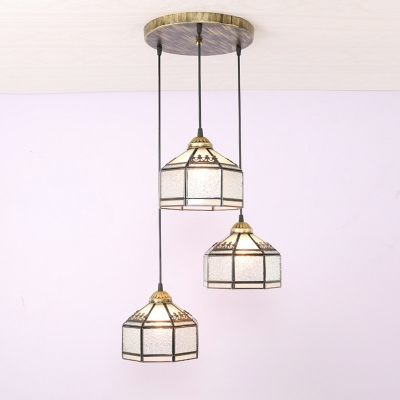 LED Nordic 3 Lights Pendant Light Tiffany Lights Art Glass Indoor for Living Room