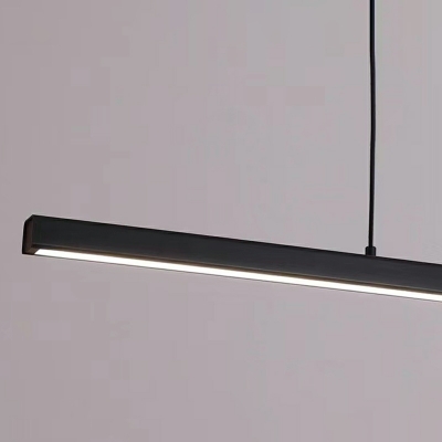 LED Simple Rectangle Black Luxury Modern Billiard Light for Living Room and Bedroom