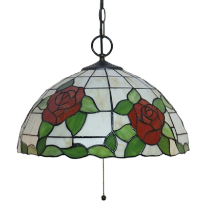 Tiffany Vintage Printed Glass Pendant Lights for Dining Room and Bedroom